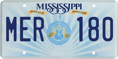 MS license plate MER180