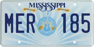 MS license plate MER185