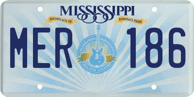 MS license plate MER186
