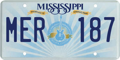 MS license plate MER187