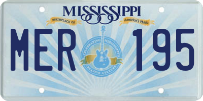 MS license plate MER195