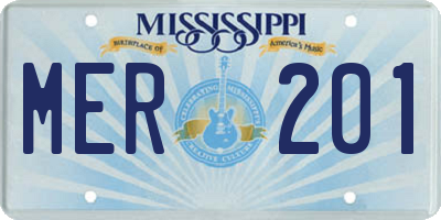 MS license plate MER201