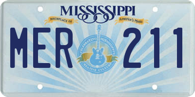 MS license plate MER211