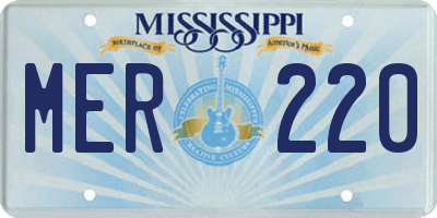 MS license plate MER220