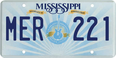 MS license plate MER221