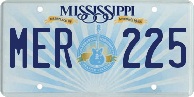 MS license plate MER225