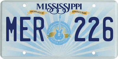 MS license plate MER226