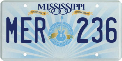 MS license plate MER236