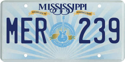 MS license plate MER239