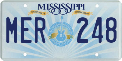 MS license plate MER248