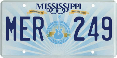 MS license plate MER249