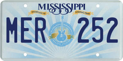 MS license plate MER252