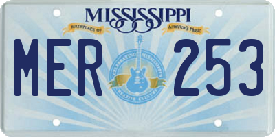 MS license plate MER253