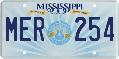MS license plate MER254