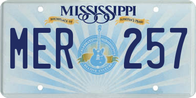 MS license plate MER257