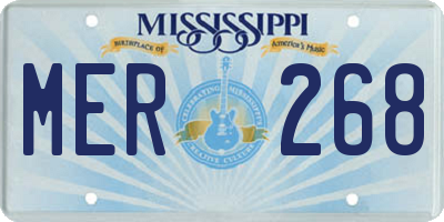 MS license plate MER268