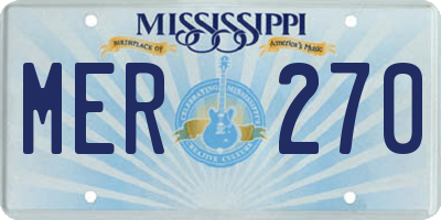 MS license plate MER270