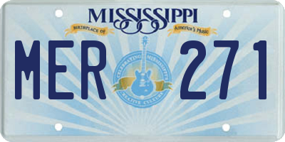 MS license plate MER271