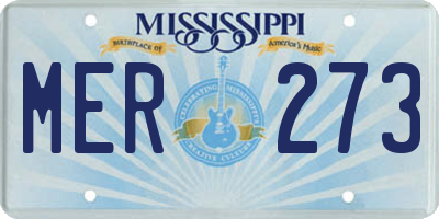 MS license plate MER273