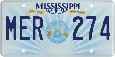 MS license plate MER274