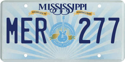 MS license plate MER277