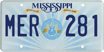 MS license plate MER281