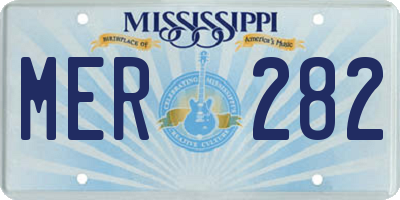 MS license plate MER282