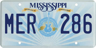 MS license plate MER286