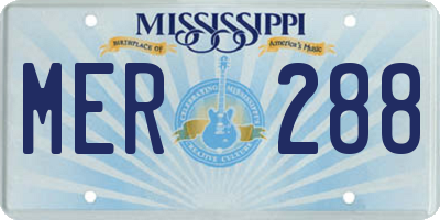 MS license plate MER288