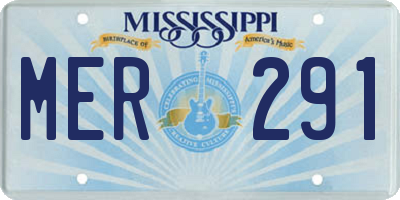 MS license plate MER291