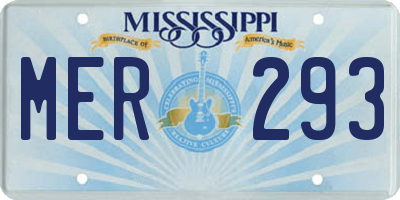 MS license plate MER293