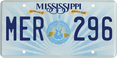 MS license plate MER296