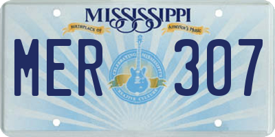 MS license plate MER307