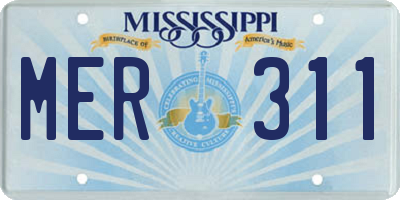 MS license plate MER311