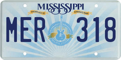 MS license plate MER318