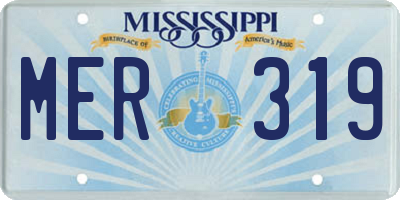 MS license plate MER319