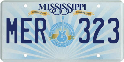 MS license plate MER323
