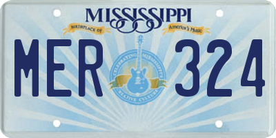 MS license plate MER324
