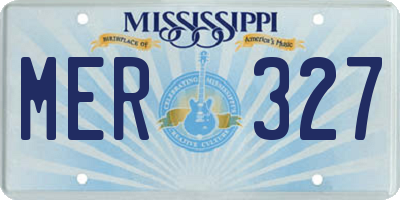 MS license plate MER327