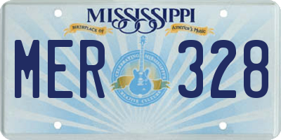 MS license plate MER328