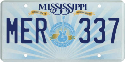 MS license plate MER337