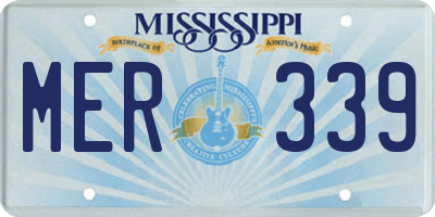 MS license plate MER339