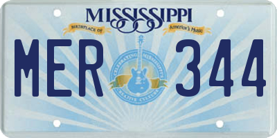 MS license plate MER344