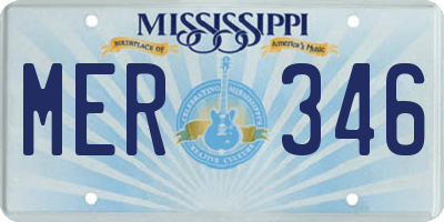MS license plate MER346