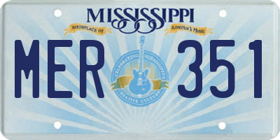 MS license plate MER351