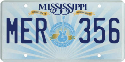 MS license plate MER356