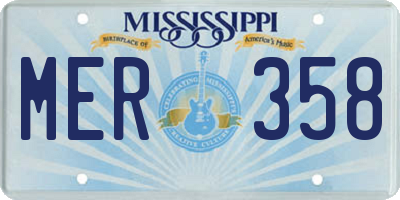 MS license plate MER358