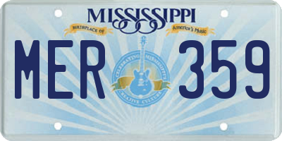 MS license plate MER359