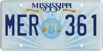 MS license plate MER361