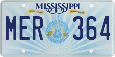 MS license plate MER364